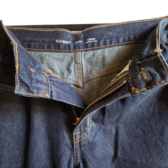 NWT Old Navy Jeans Medium Wash Denim Wow Loose Built-In Tough Rugged Mens 32x34 - Picture 3 of 13